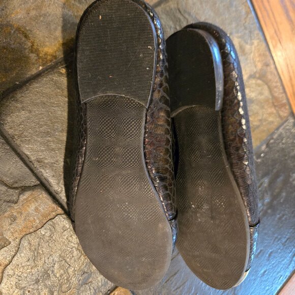 Bellini - Brown Snake Skin - Embossed Slip On Loafers - Good Condition - Size 8 - Picture 8 of 15